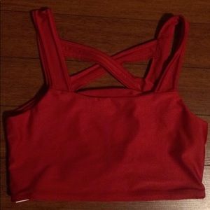 Red Crisscross Bikini